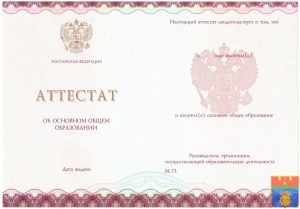 Аттестат 9 класс 2014-2023 год